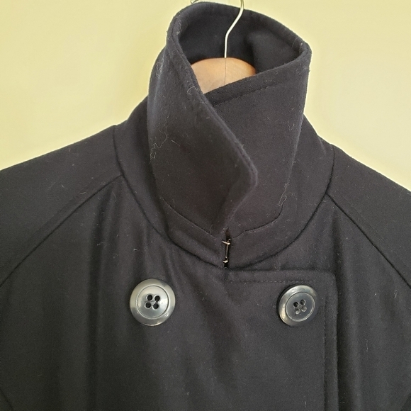 Delia's Navy Blue Wool Coat Chunky Button Large - Picture 6 of 12